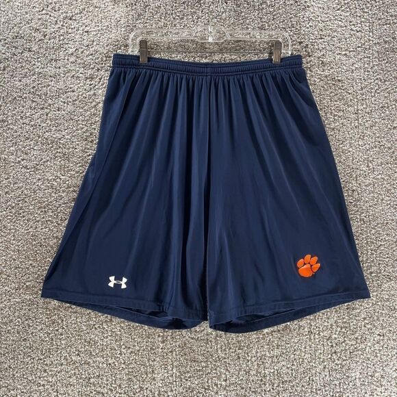 Clemson Tigers Shorts Mens Extra Large Blue Athletic Gym Running Under Armour - Picture 1 of 11